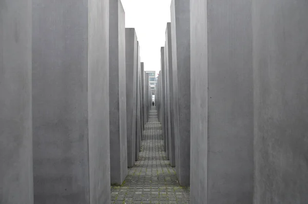 Közelkép Európai Zsidók Halálának Emlékéről Berlinben Németországban — Stock Fotó