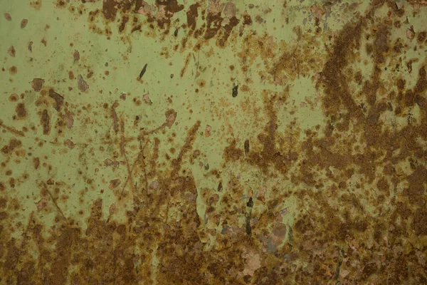 Detailní Záběr Textury Rezavého Kovu Starou Popraskanou Barvou — Stock fotografie