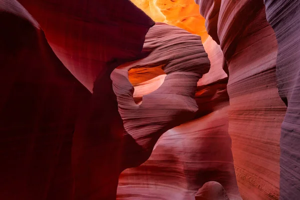 Fondo Abstracto Formaciones Rocosas Color Naranja Suave Ranura Antelope Canyon —  Fotos de Stock