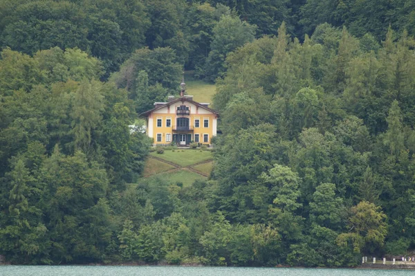 Une Belle Maison Milieu Une Forêt — Photo