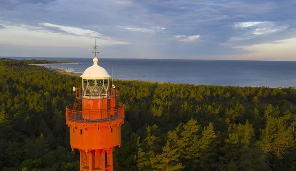 Una Vista Del Faro Ristna Orilla Del Mar Báltico — Foto de Stock