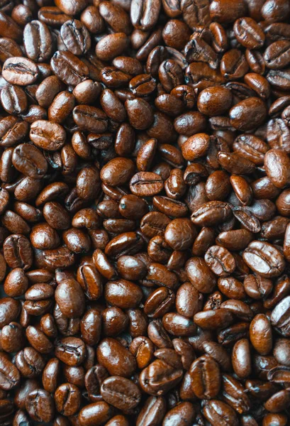 Roasted Coffee Beans Background Copy Space — Stock Photo, Image