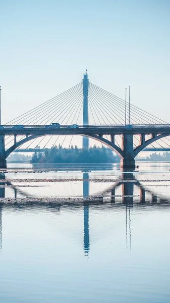 Een Prachtig Shot Van Een Brug Parque Castelar Badajoz Spanje — Stockfoto