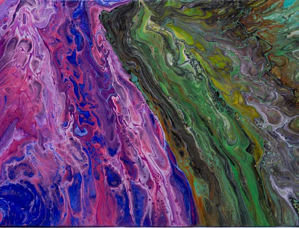 Abstrakcyjna Fotografia Płynów Ręcznie Robionych Farbami Olejami Oraz Różnych Kompozycji — Zdjęcie stockowe