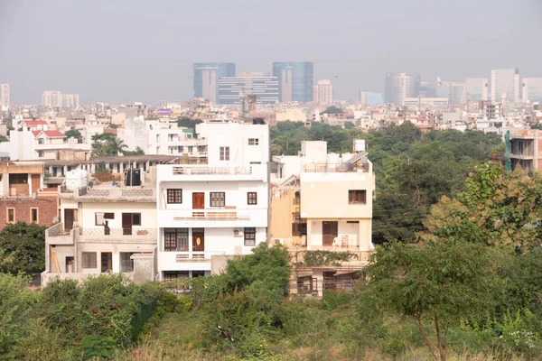 Letecký Snímek Města Gurgaon Indie — Stock fotografie