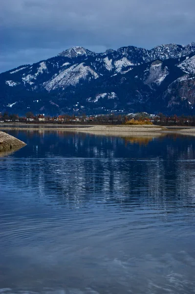 Захватывающий Вид Озеро Форгензе Баварии Германия — стоковое фото