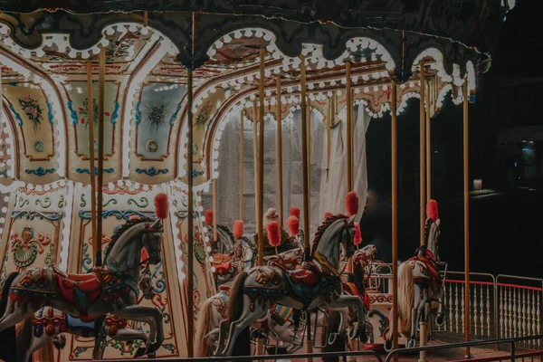 Een Prachtig Shot Van Een Kind Carrousel — Stockfoto