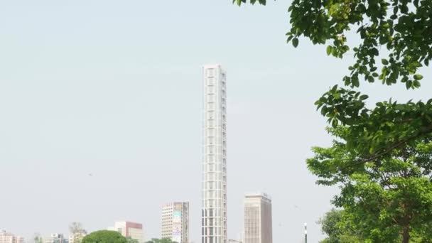 Vista Uma Torre Residencial Atualmente Edifício Mais Alto Índia Parque — Vídeo de Stock