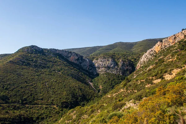 Eine Grüne Hügellandschaft Sonnenlicht Valencia Spanien — Stockfoto