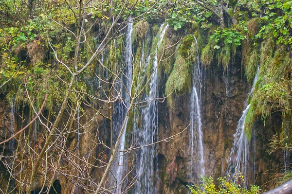 Een Shot Van Plitvice Lakes National Park Kroatië — Stockfoto