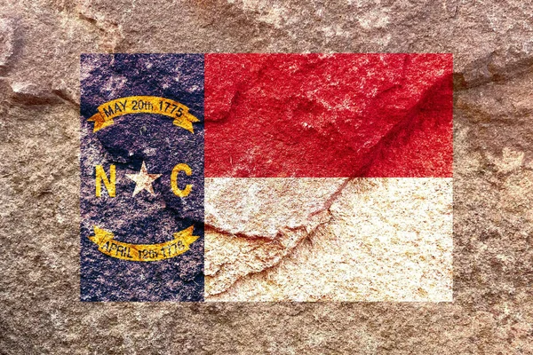 Faded North Carolina State Flag Icon Pattern Isolated Weathered Solid — ストック写真