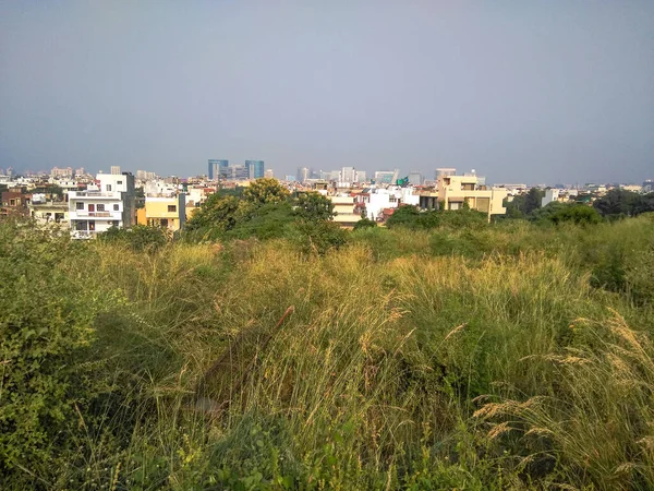 Uma Vista Panorâmica Cidade Gurugram Norte Índia — Fotografia de Stock