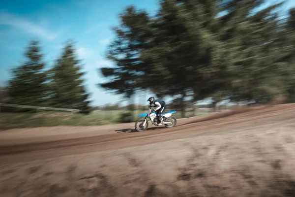 Malchow Germany Jun 2019 Motocross Rider Rides Action Riding Downhill — Stock Photo, Image