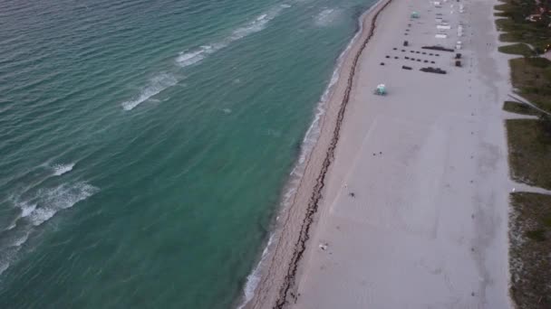 Miami Plajı Nda Arabalı Kumlu Bir Yolun Görüntüsü — Stok video