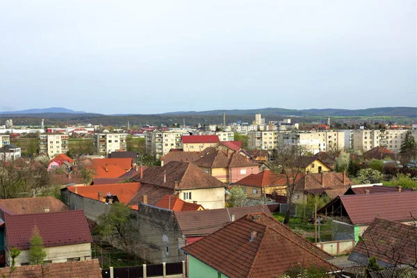 Luftaufnahme Der Stadt Reghin Rumänien — Stockfoto