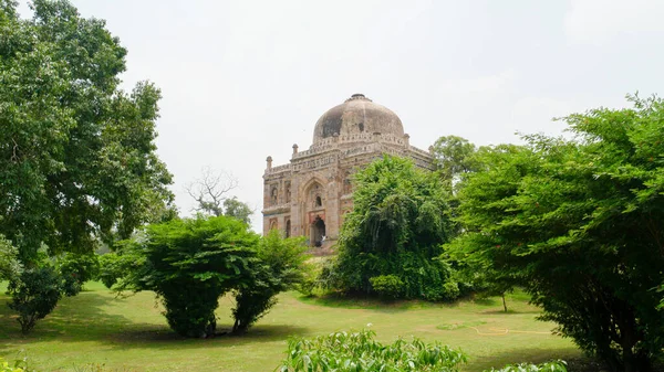 Μια Γραφική Θέα Του Τάφου Shish Gumbad Στο Lodhi Gardens — Φωτογραφία Αρχείου