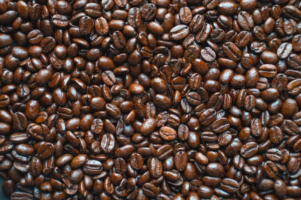 Roasted Coffee Beans Background Copy Space — Stock Photo, Image