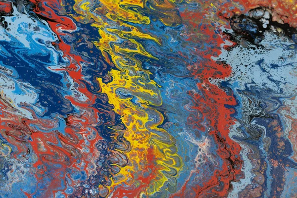 Fotografía Abstracta Fluidos Hechos Mano Con Pinturas Aceites Diferentes Composiciones — Foto de Stock