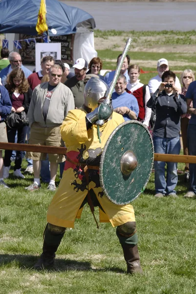 Charles United States Apr 2009 Enactment Participants Battle Scottish Heritage — Φωτογραφία Αρχείου