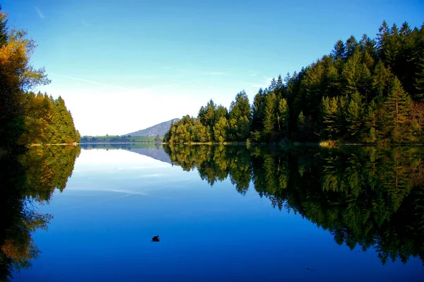 Una Vista Fascinante Del Lago Forggensee Baviera Alemania — Foto de Stock