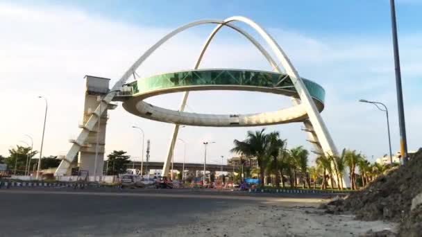 Внешний Вид Ворот Бисва Бангла Калькутты Новом Городе Главной Артериальной — стоковое видео