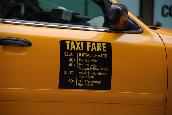 New York City États Unis Sept 2007 Taxi Typique Cabine — Photo