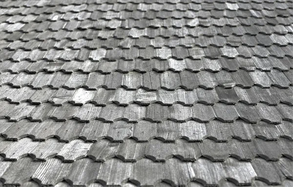 Closeup Old Shingle Roof — Stock Photo, Image
