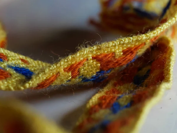 Крупный План Разноцветного Вязания — стоковое фото
