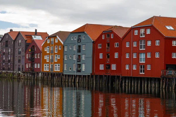 Ein Bunter Schuss Nidelva Trondheim Norwegen — Stockfoto
