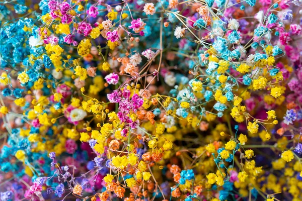 Zbliżenie Ujęcie Bukietu Robionego Kolorowych Kwiatów — Zdjęcie stockowe