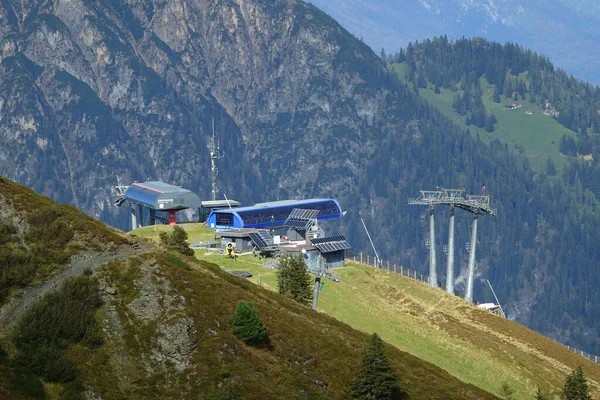 Alpbach Austria Oct 2020 Stasiun Gunung Mobil Kabel Pegunungan Alpen — Stok Foto