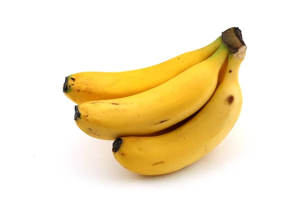 一束被白色背景隔离的香蕉 — 图库照片