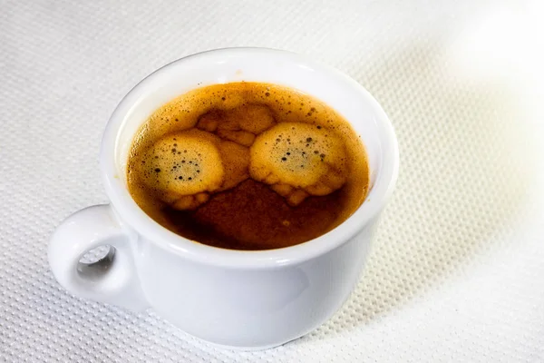 Filiżankę Kawy Kawa Espresso Zamknij — Zdjęcie stockowe