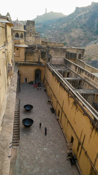 Ένα Κάθετο Πλάνο Του Amber Fort Site Μέρος Του Hill — Φωτογραφία Αρχείου