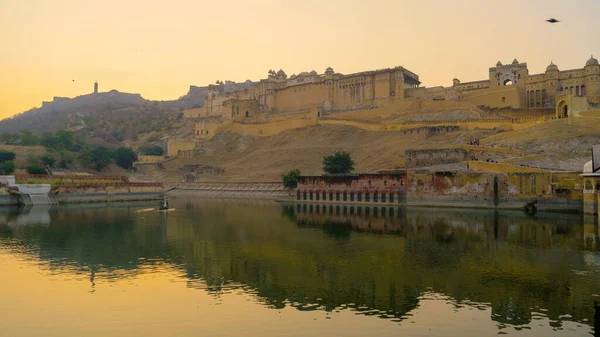 Hindistan Daki Rajastan Tepe Kaleleri Grubunun Bir Parçası Olarak Amber — Stok fotoğraf