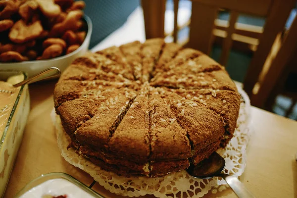 Plato Pastel Chocolate —  Fotos de Stock