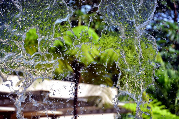 Momento Fuoriuscita Dell Acqua Una Piccola Cascata Porto Rico — Foto Stock