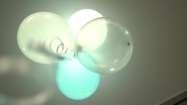 Eine Nahaufnahme Von Bokeh Des Ballons Mit Deckenlicht Hintergrund — Stockvideo