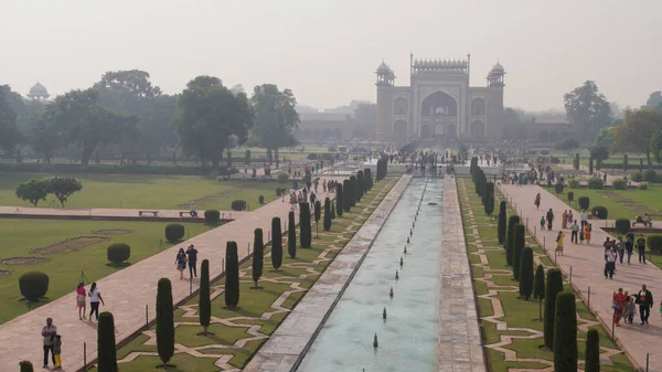 Agra Indien November 2015 Das Taj Mahal Ist Ein Elfenbeinweißes — Stockfoto