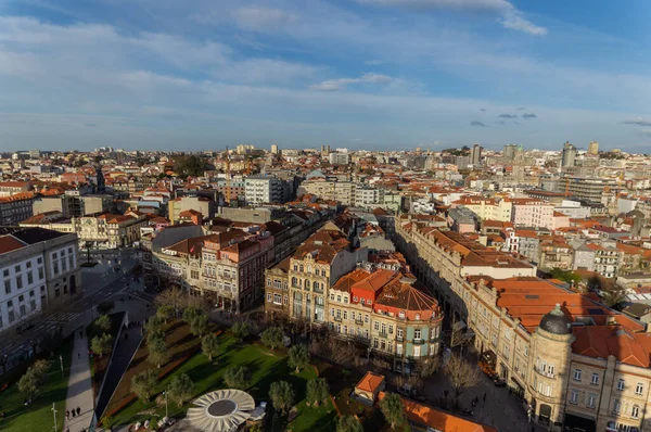 Una Vista Panorámica Del Centro Histórico Ciudad Oporto Desde Cima — Foto de Stock