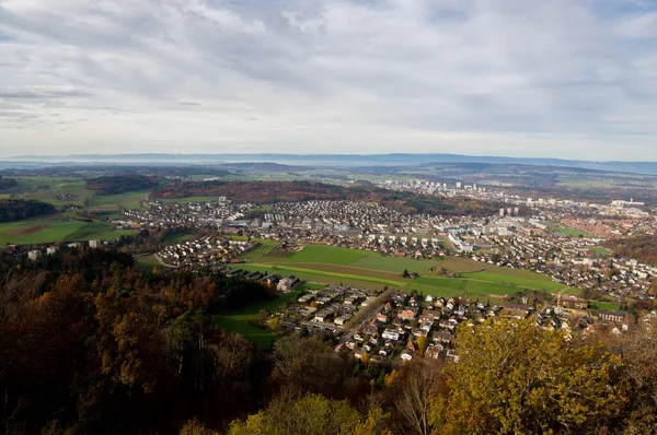 Una Vista Aérea Paisaje Paisajístico Gurten Suiza — Foto de Stock