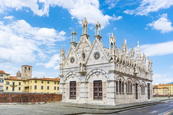 Церковь Санта Мария Средневековом Городе Пиза Тоскане Италия Солнечный День — стоковое фото