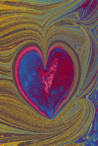 Абстрактная Иллюстрация Формы Сердца Разных Цветах Фона — стоковое фото