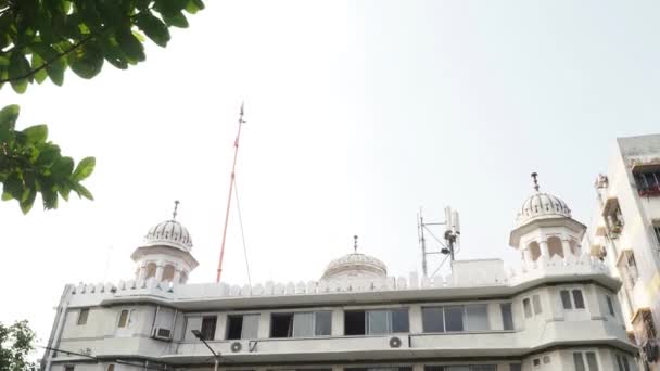 Gurdwara Sri Guru Singh Sabha Uma Gurdwara Sikh Casa Culto — Vídeo de Stock