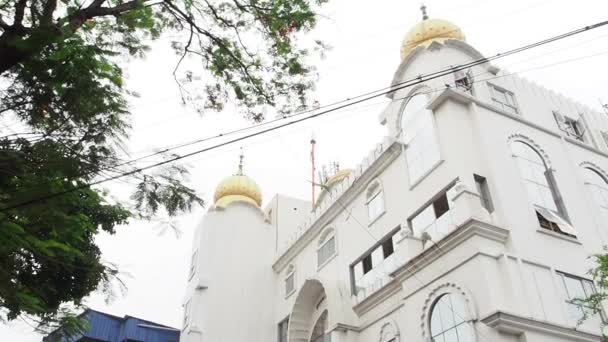 Gurudwara Sant Kutiya Sikhernas Religiösa Plats Det Finns Liten Scenstruktur — Stockvideo