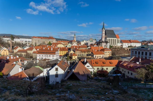 Vitus Kilisesi Manzarası Çek Cumhuriyeti Cesky Krumlov Şehir Manzarası — Stok fotoğraf