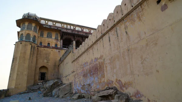 Majestuoso Fuerte Ámbar Cerca Jaipur Rajastán India Durante Día — Foto de Stock