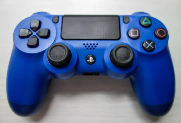 Sao Paulo Brazil May 2021 Dualshock Blue Controller Sony Playstation — 스톡 사진