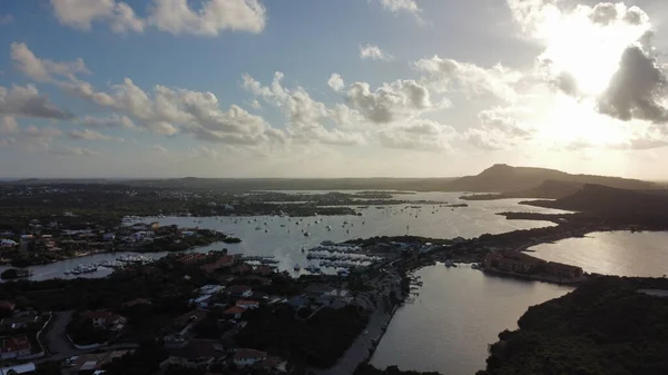 Letecký Snímek Pláže Jana Thiela Curacau — Stock fotografie