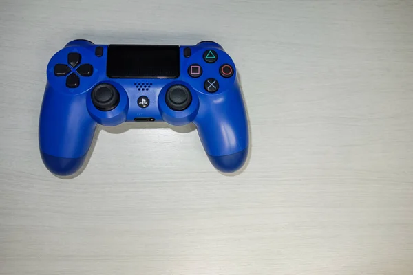 Sao Paulo Brasil Mayo 2021 Controlador Dualshock Azul Para Consola —  Fotos de Stock